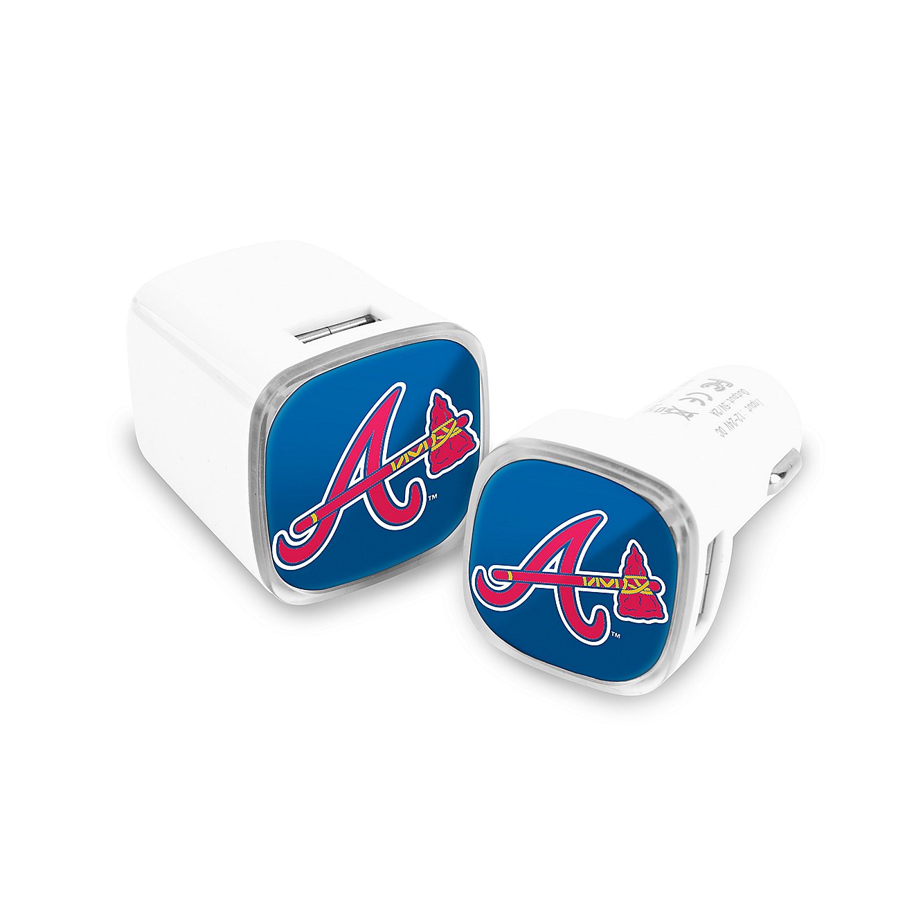 Prime Brands Group Atlanta Braves Car and Wall Charger Set                                                                       - view number 1