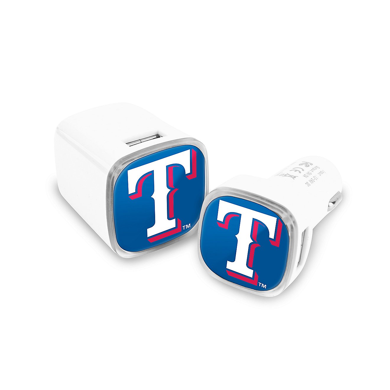 Prime Brands Group Texas Rangers Car and Wall Charger Set                                                                        - view number 1