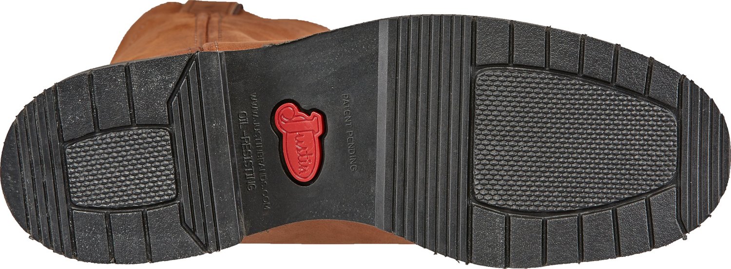 Justin Men's Aged Bark EH Steel Toe Wellington Work Boots - view number 5