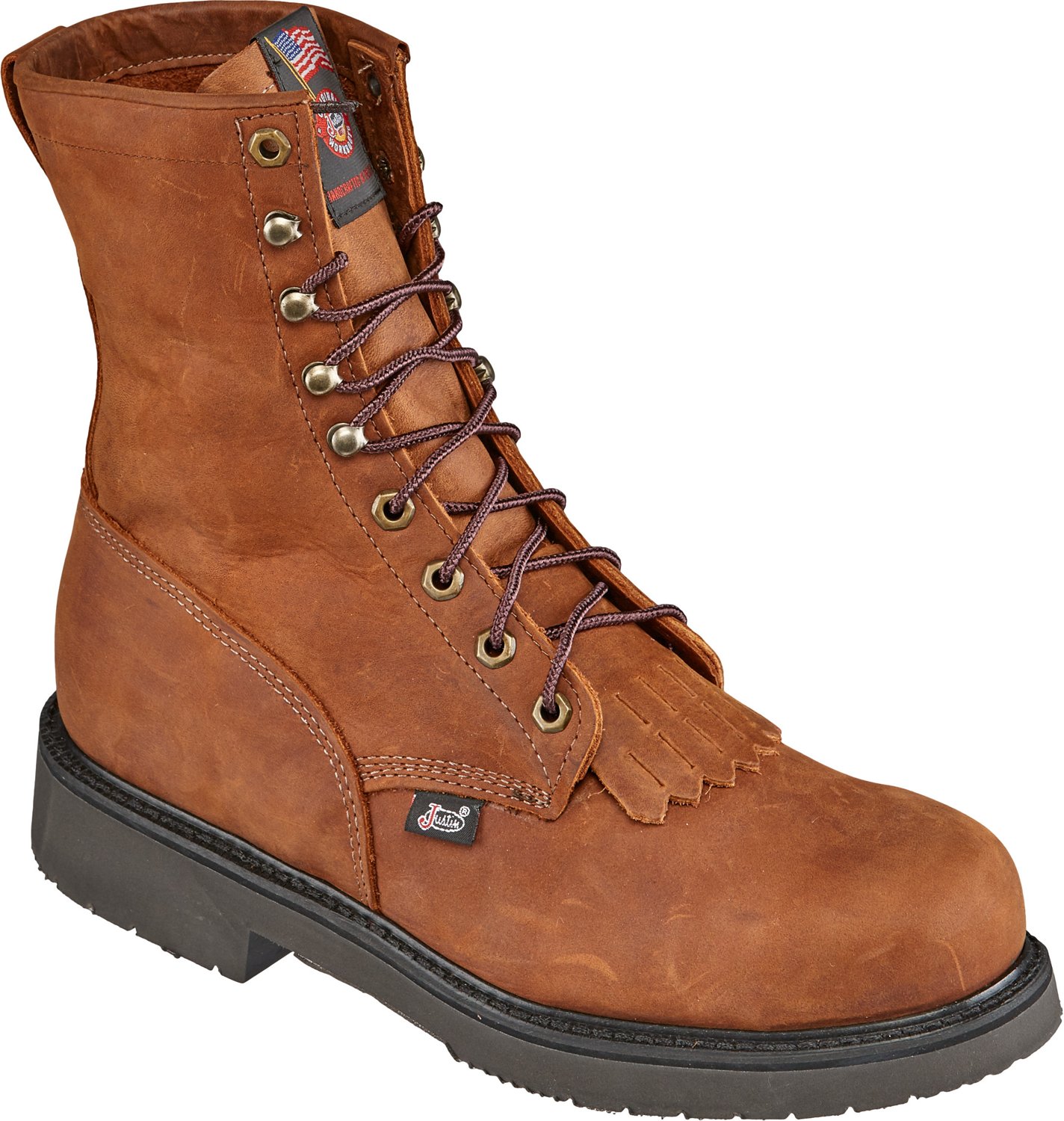 Justin Men's Aged Bark EH Steel Toe Lace Up Work Boots - view number 2