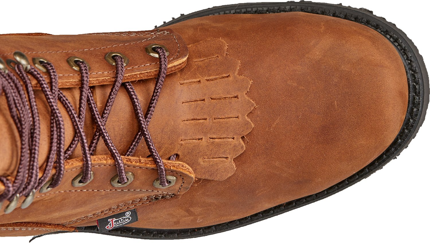 Justin Men's Aged Bark EH Steel Toe Lace Up Work Boots - view number 4