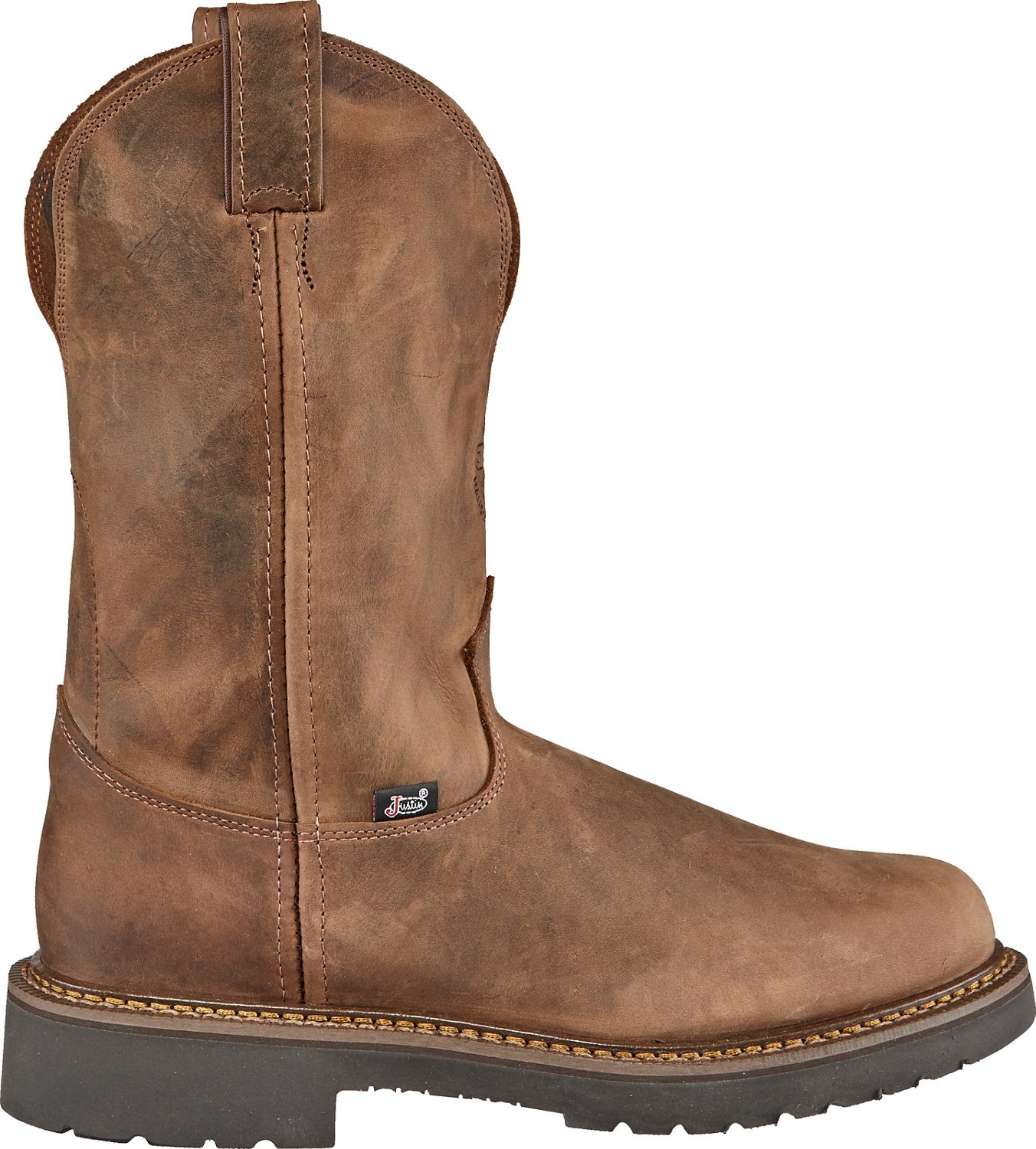 Justin Men s Rugged Bay Gaucho EH Wellington Work Boots Academy