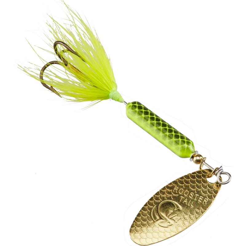 Yakima Rooster Tail 1/4 oz. Spinnerbait Chartreuse - Frsh Water Wire Baits at Academy Sports