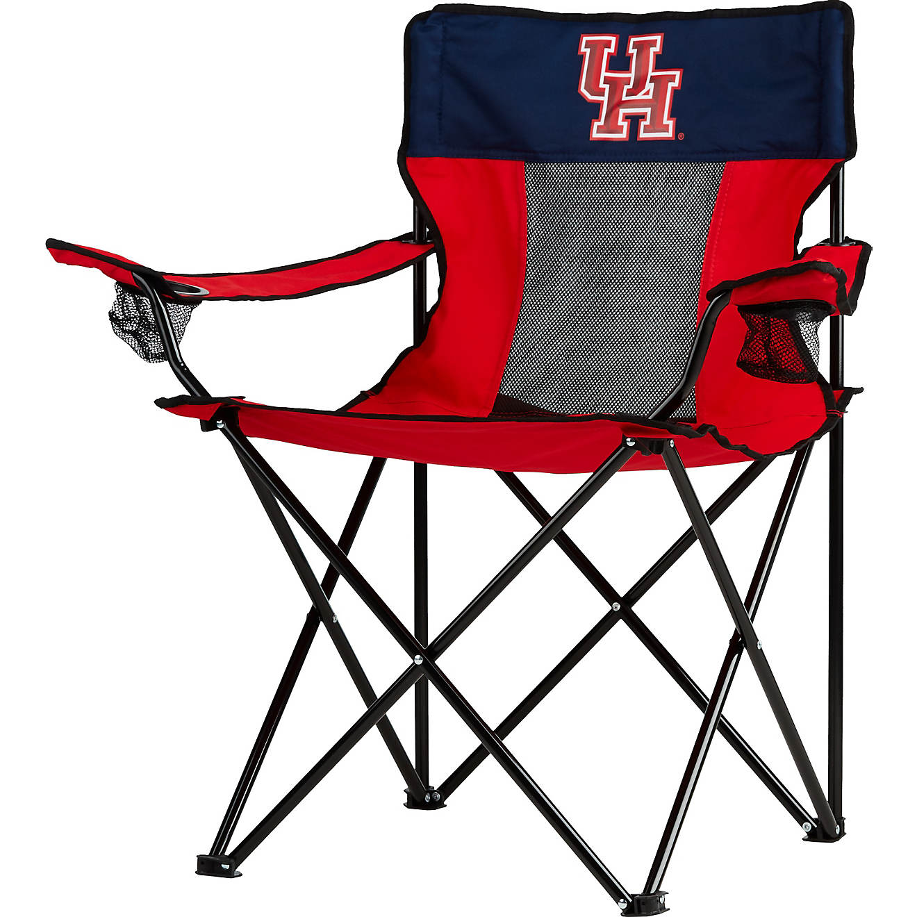 One Size Multicolor Logo Brands NCAA Houston Cougars Unisex Adult Quad Chair with Single Cup Holder 