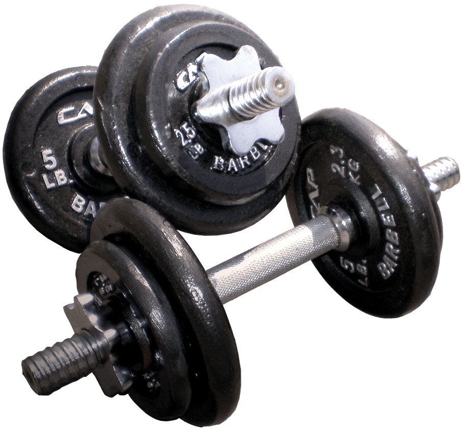 CAP Barbell Regular 40 lb. Weight Set with Plastic Case Academy