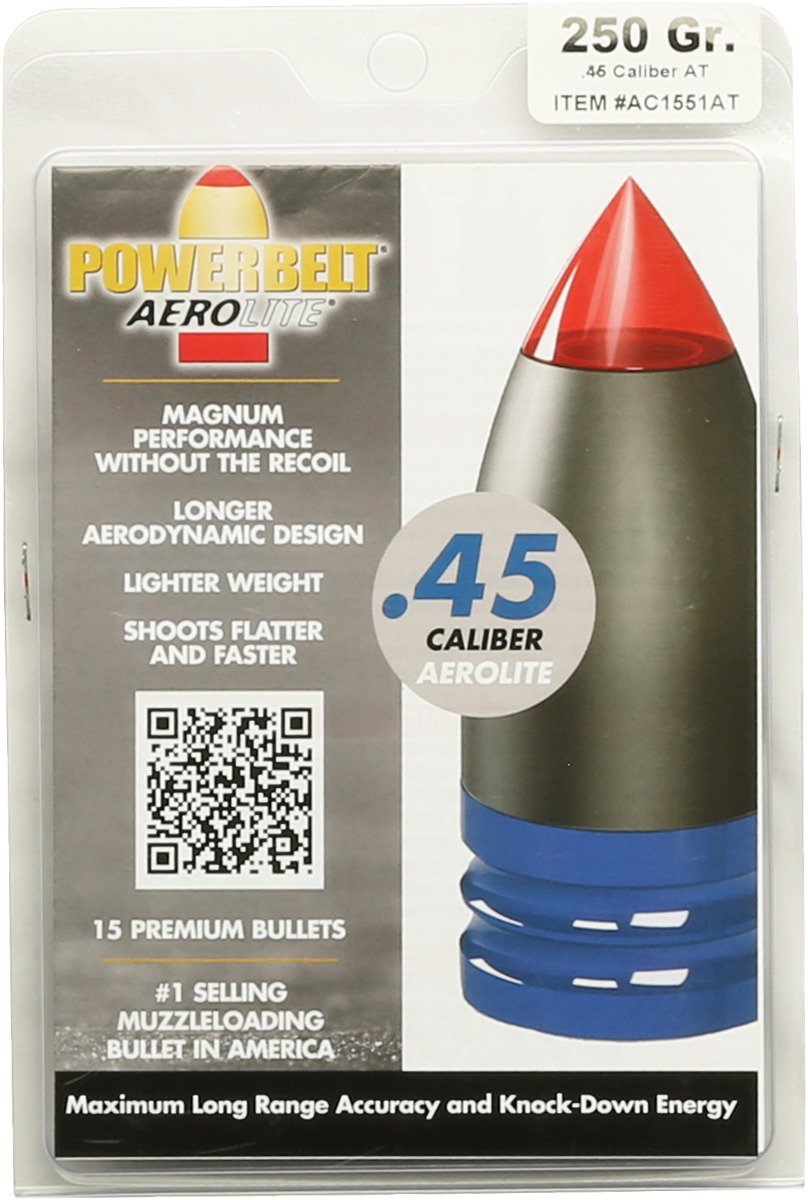 PowerBelt AeroLite .45 250Grain Centerfire Rifle Ammunition Academy