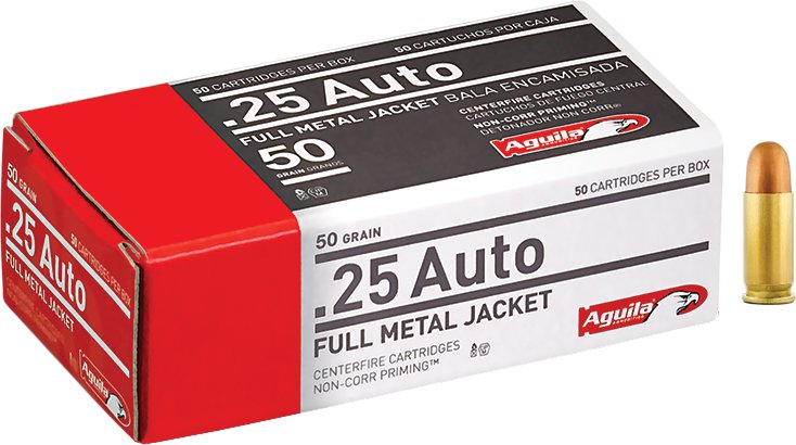 Aguila Ammunition .25 Auto 50-Grain Centerfire Ammunition - 50 Rounds                                                            - view number 1