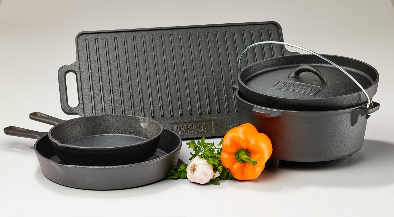 Outdoor Gourmet 5-Piece Cast-Iron Cookware Set - view number 3