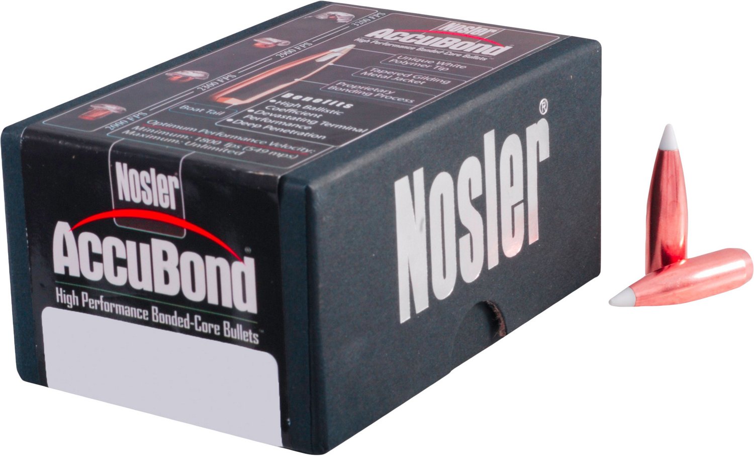 Nosler AccuBond Bonded Core 6.5mm 130-Grain Reloading Bullets - view number 1