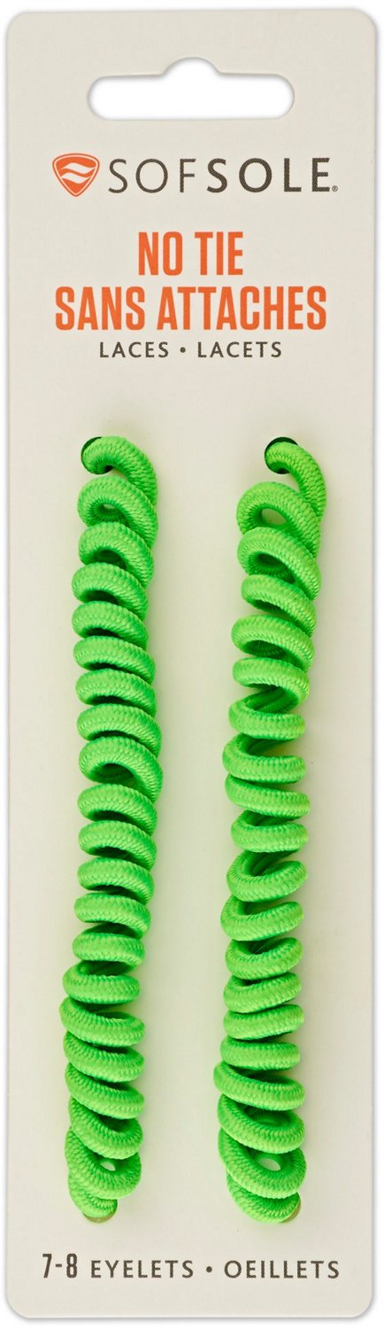 Sof Sole 27 - 45 No-Tie Laces Bright Green - Footwear Accessories at Academy Sports - 84840