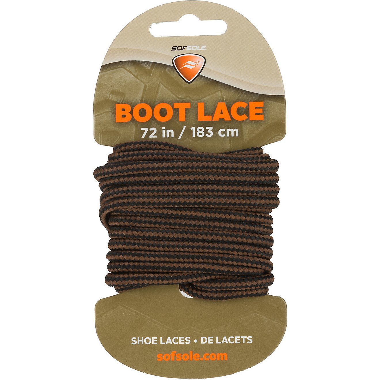 SHOE LACES NEW SOFSOLE 72" BROWN BOOT LACES 
