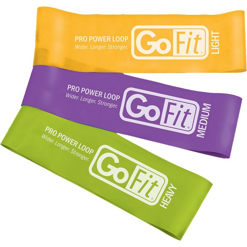 GoFit Pro Power Loops 3-Pack Yellow/Purple - Hand Exer. Equip. at Academy Sports