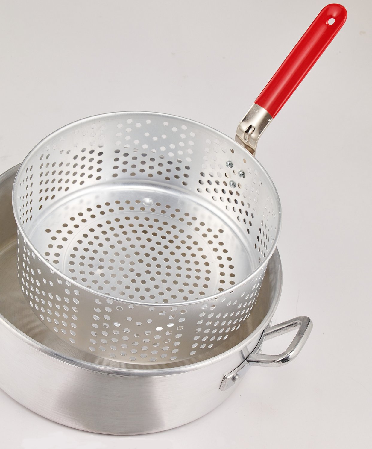 Backyard Pro 10 Qt. Aluminum Fry Pot / Steamer Pot with Basket