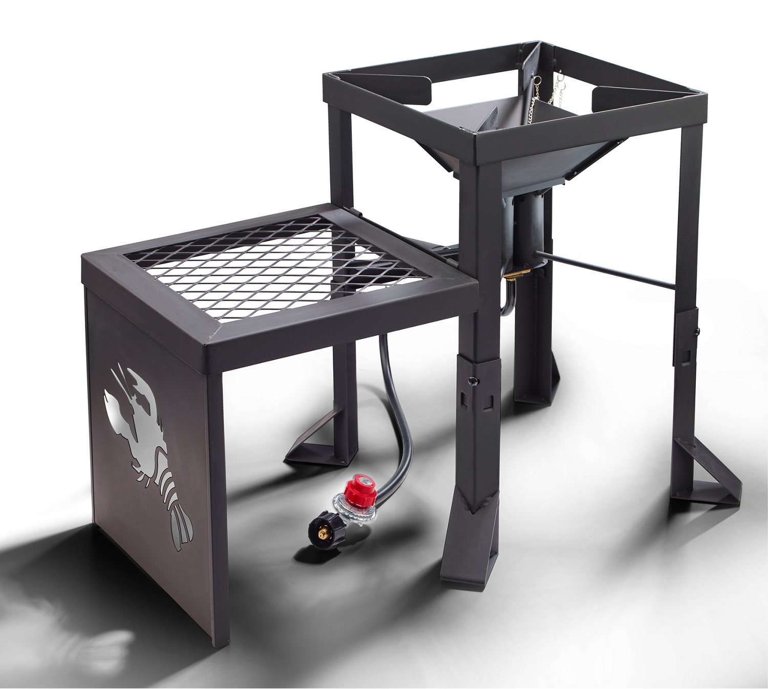 Outdoor Gourmet DoubleBurner Propane Boiler with Side Table Academy