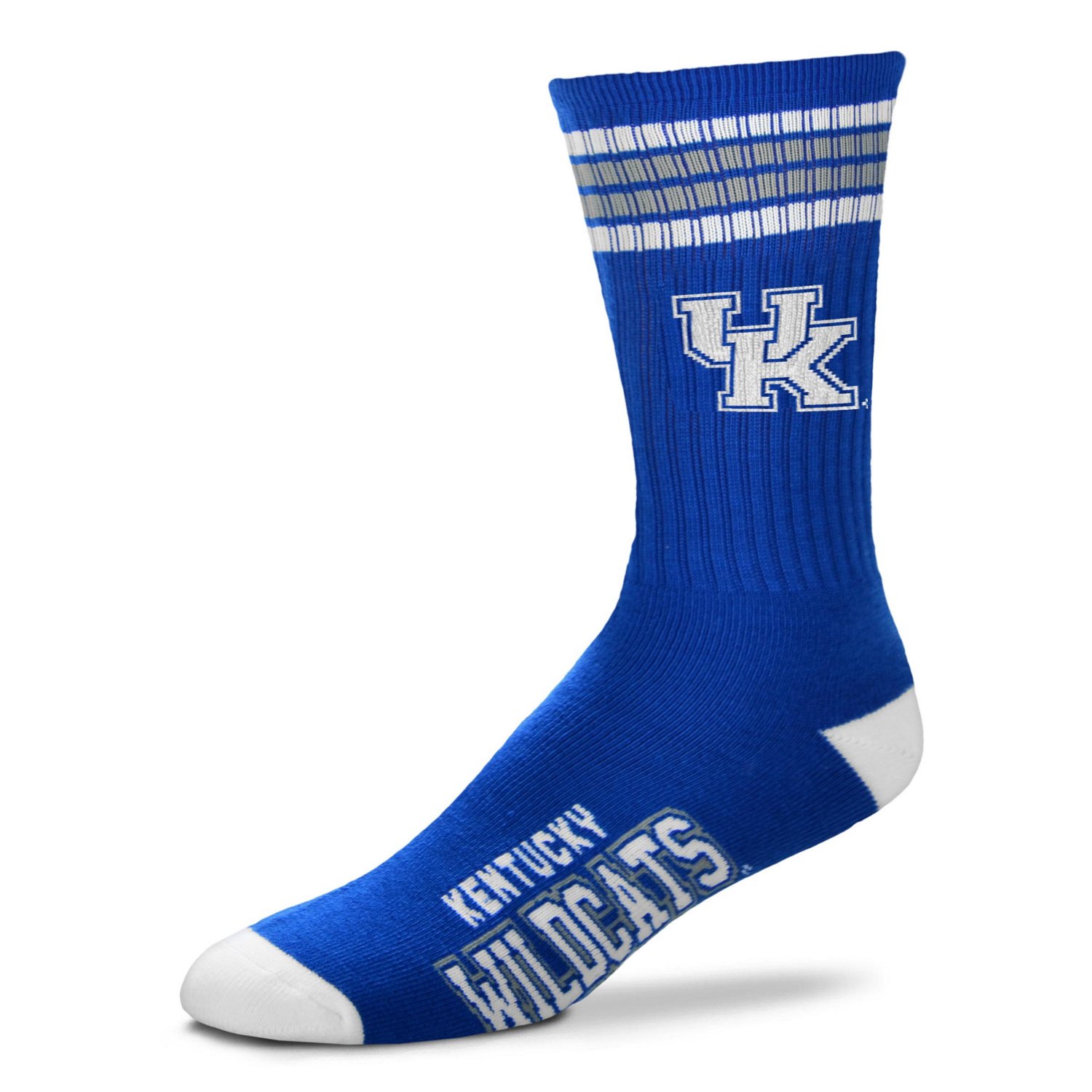 For Bare Feet Men's University of Kentucky 4-Stripe Deuce Crew Socks                                                             - view number 1 selected