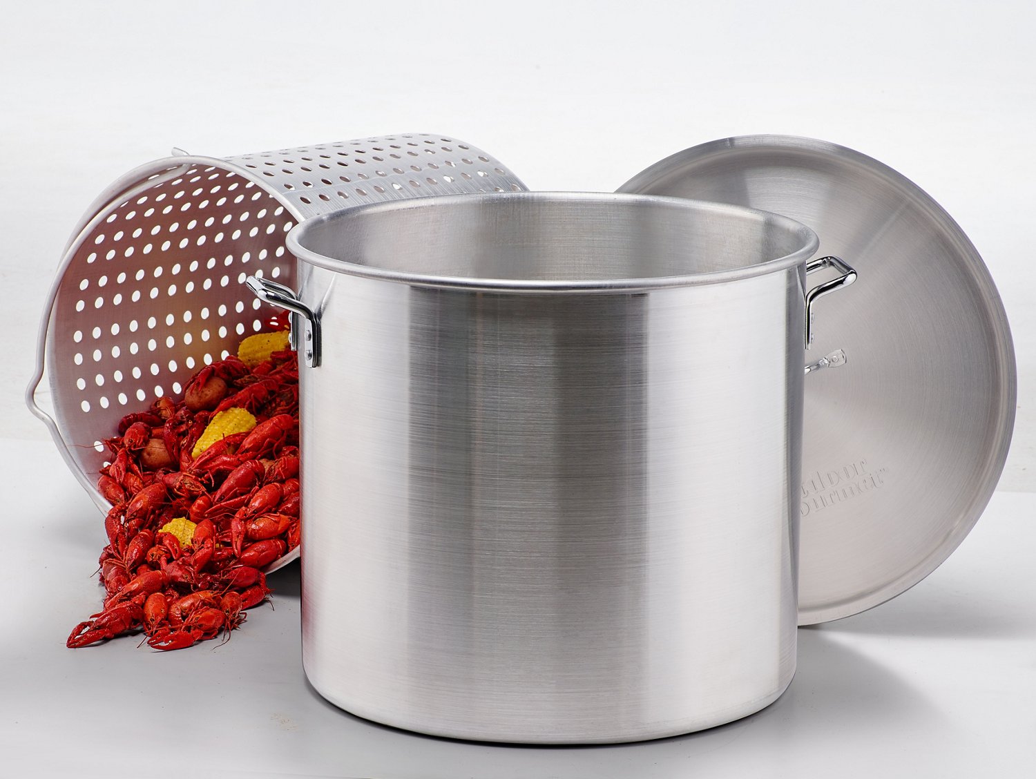Outdoor Gourmet 80 qt Aluminum Pot with Strainer Academy