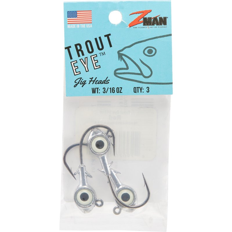 Photos - Lure / Spinner Z-MAN Trout Eye™ 3/16 oz. Jigheads 3-Pack Red - Salt Wtr Jig/Spon And Wire at Academy Sports TEJH316-01PK3 