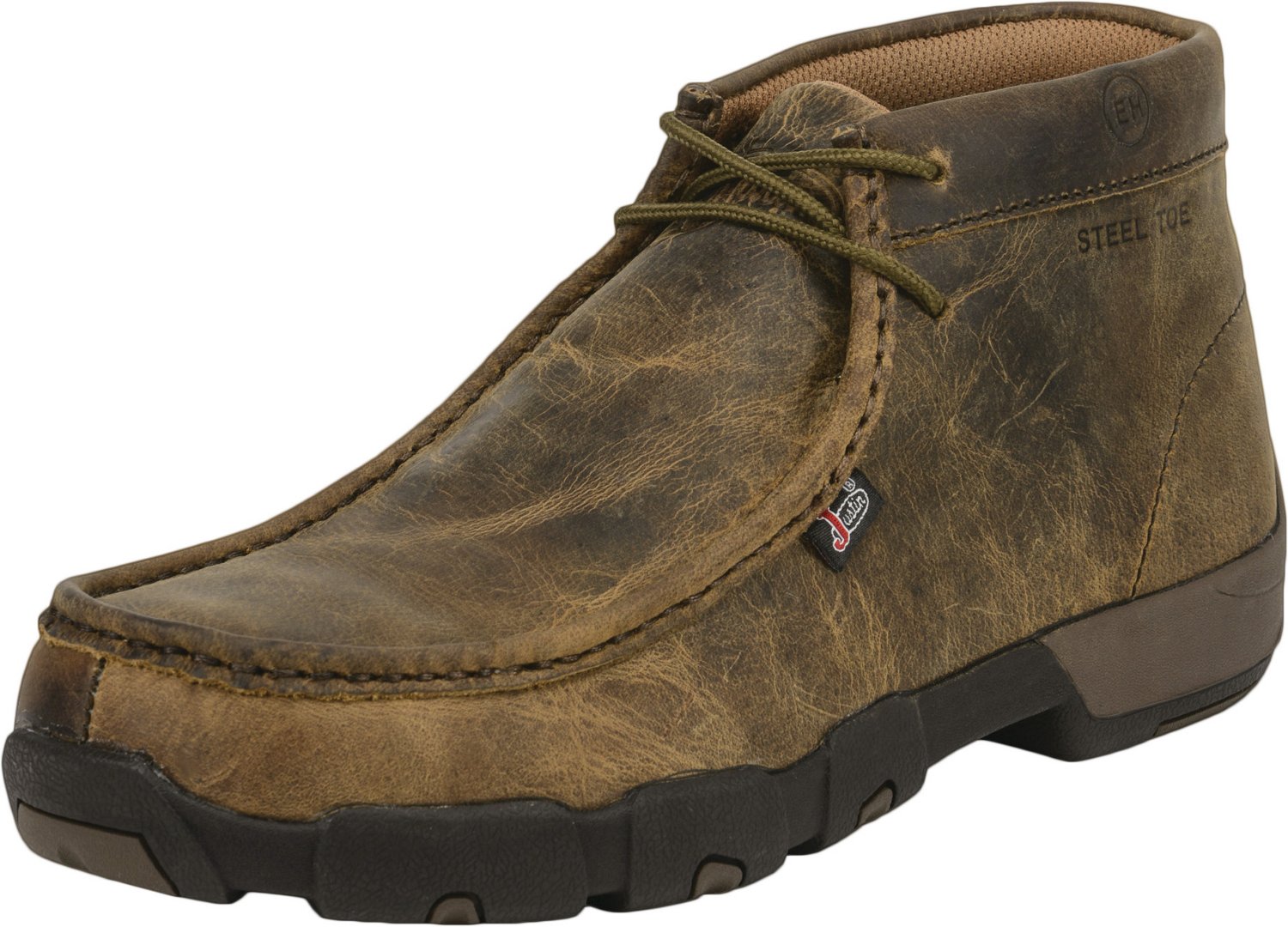 Justin Men's Casuals Driver Moc EH Steel Toe Lace Up Work Boots                                                                  - view number 8