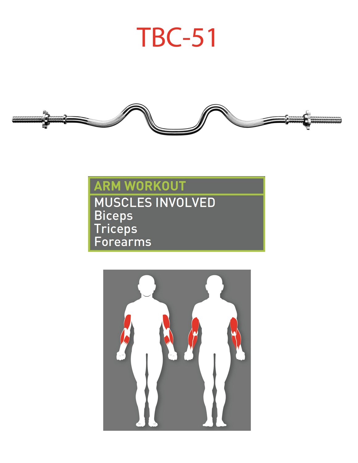 Marcy 15 lb. Tricep-Bicep Barbell - view number 2