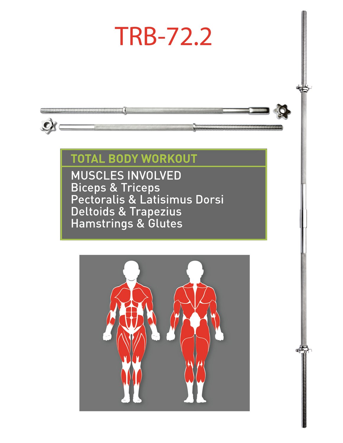 Marcy 2-Piece 6' Chrome Weight Bar - view number 4