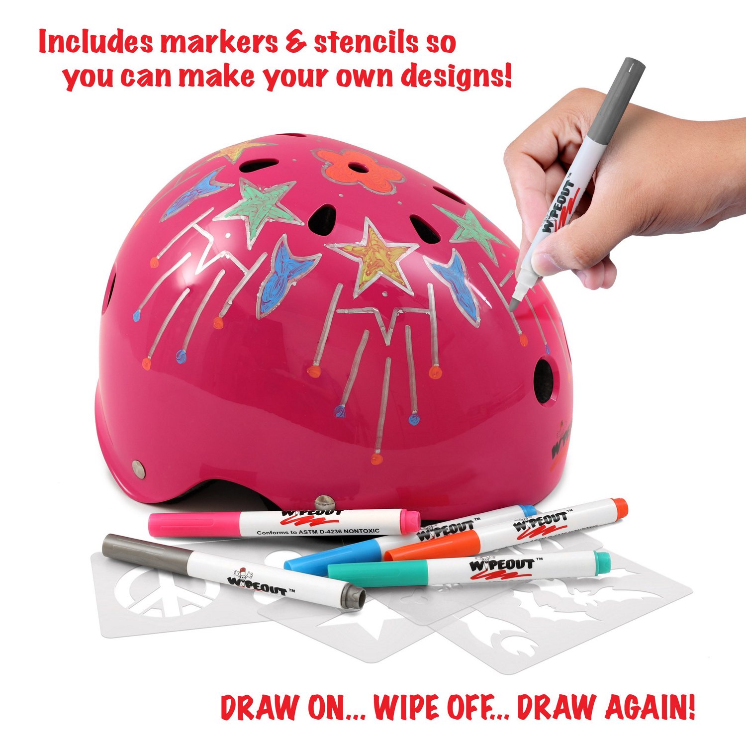 Wipeout™ Kids' Dry Erase Helmet                                                                                                - view number 2
