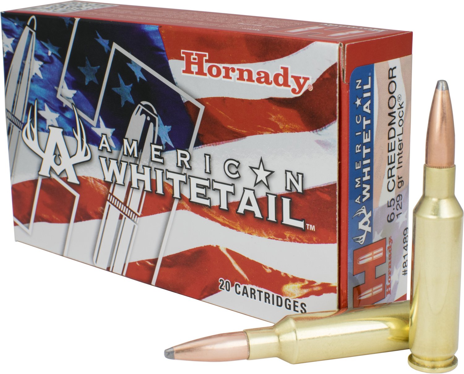 Hornady InterLock American Whitetail 6.5 Creedmoor 129-Grain Rifle  Ammunition - midwayweaponshop