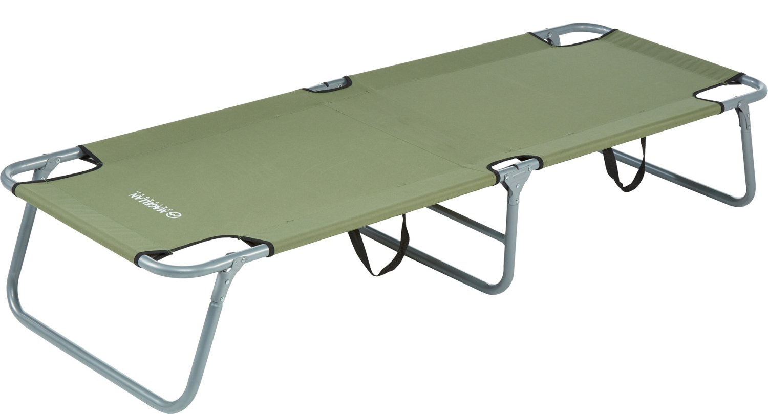 Cot Portable Sleeping Outdoor Hiking Camping Gear Green Olive Drab Steel Frame