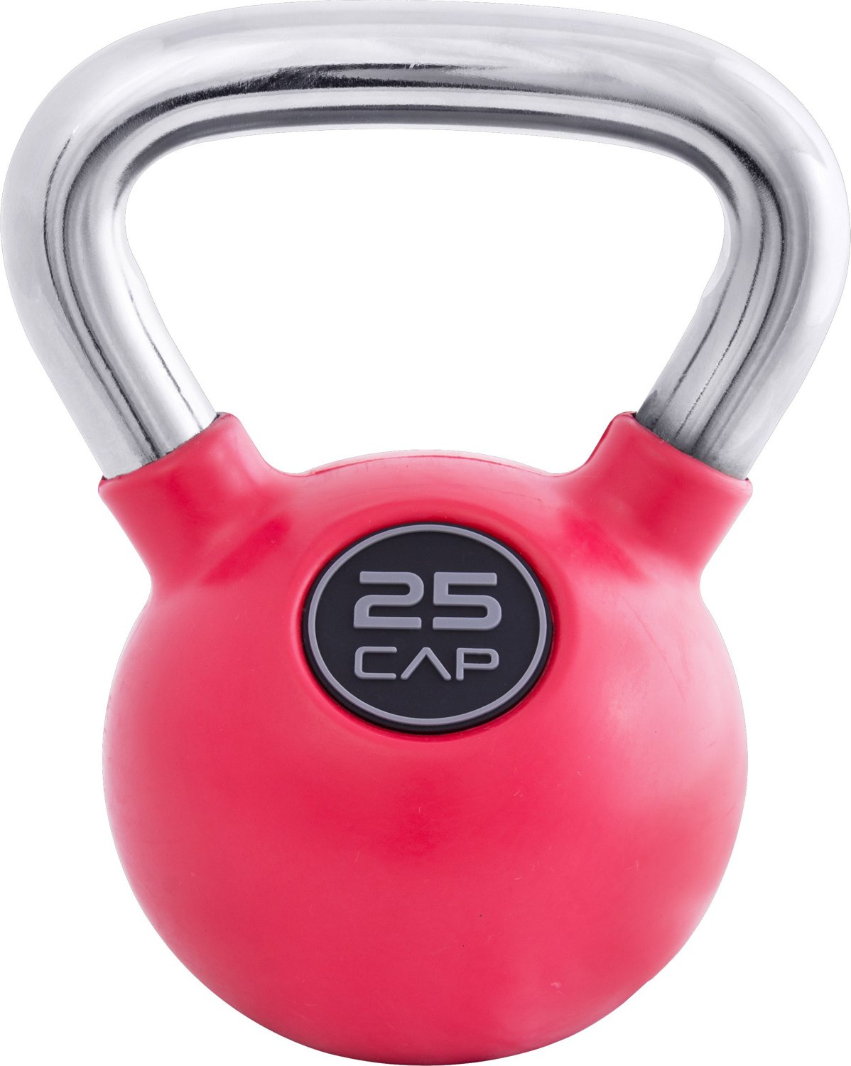 CAP Barbell Rubber-Coated 25 lb. Kettlebell with Chrome Handle | Academy