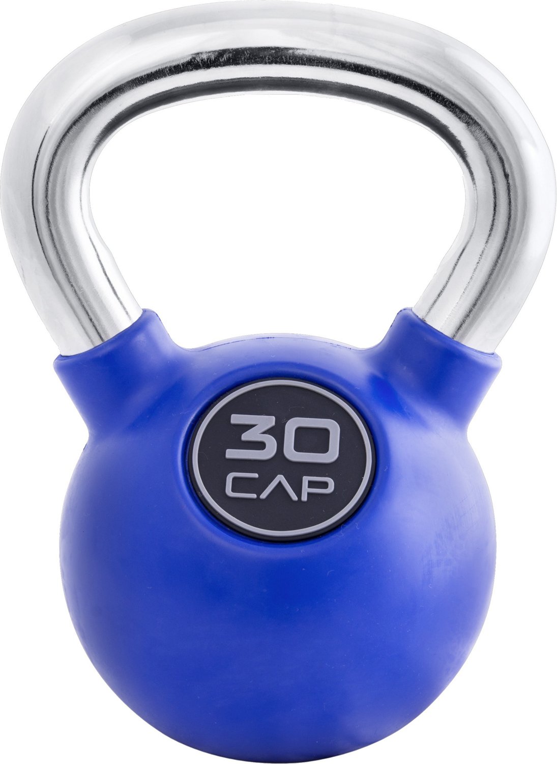 CAP Barbell Rubber-Coated 30 lb. Kettlebell with Chrome Handle                                                                   - view number 1 selected