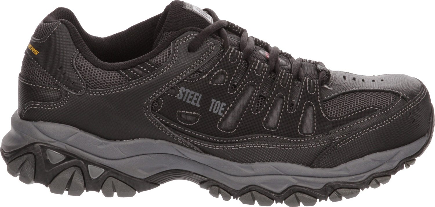 SKECHERS Men s Relaxed Fit Cankton Lace Steel Toe Work Shoes Academy