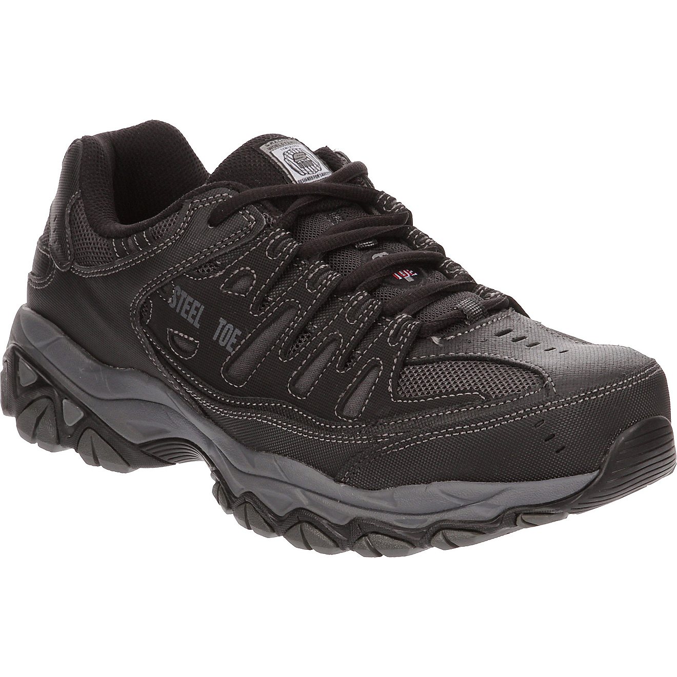SKECHERS Men's Relaxed Fit Cankton Lace Steel Toe Work Shoes                                                                     - view number 2