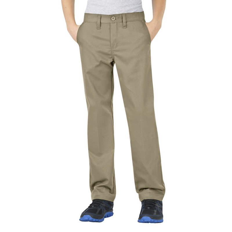 Boys' School Uniforms Slim Fit Flat Front Ultimate Khaki Pant