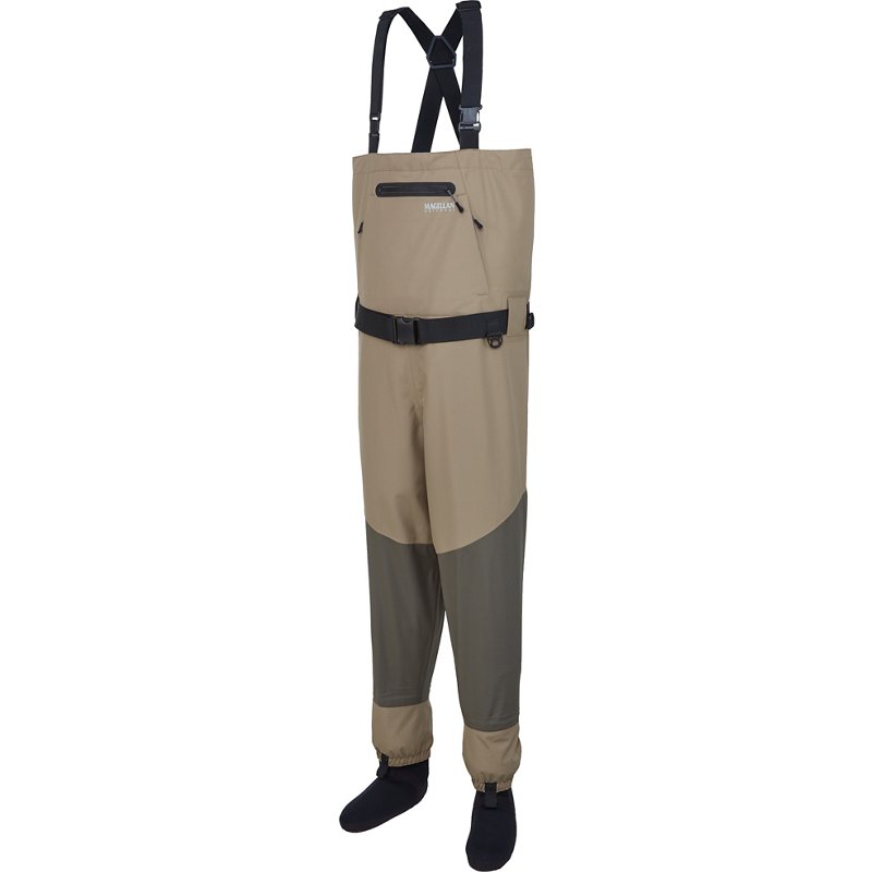 Magellan Outdoors Men's Freeport Breathable Stockingfoot Wader Beige/Brown, Small - Waders at Academy Sports