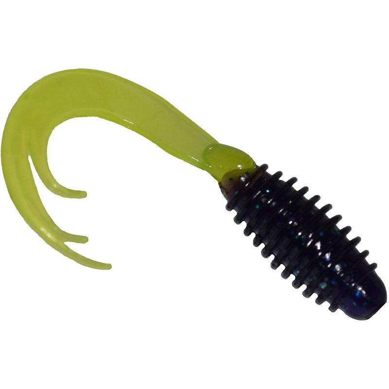 Big Bite Baits 2" Ring Triple Tip Grub Baits Junebug - Frsh Wtr Panfish Bait at Academy Sports