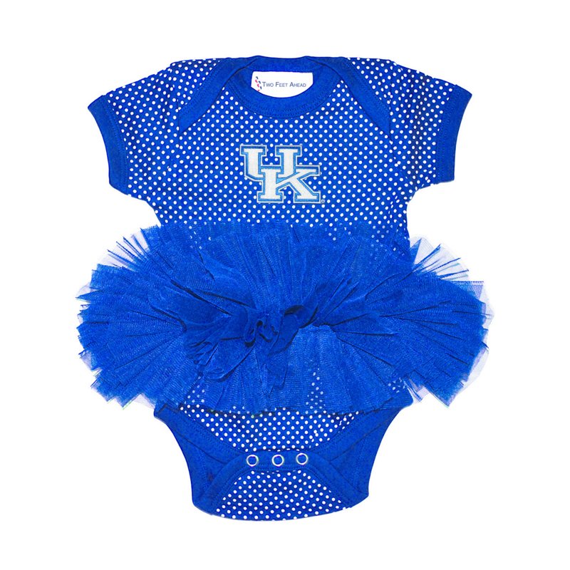 Two Feet Ahead Infants' University of Kentucky Pin Dot Tutu Creeper Royal, 18 Months Infant - NCAA Youth Apparel at Academy Sports