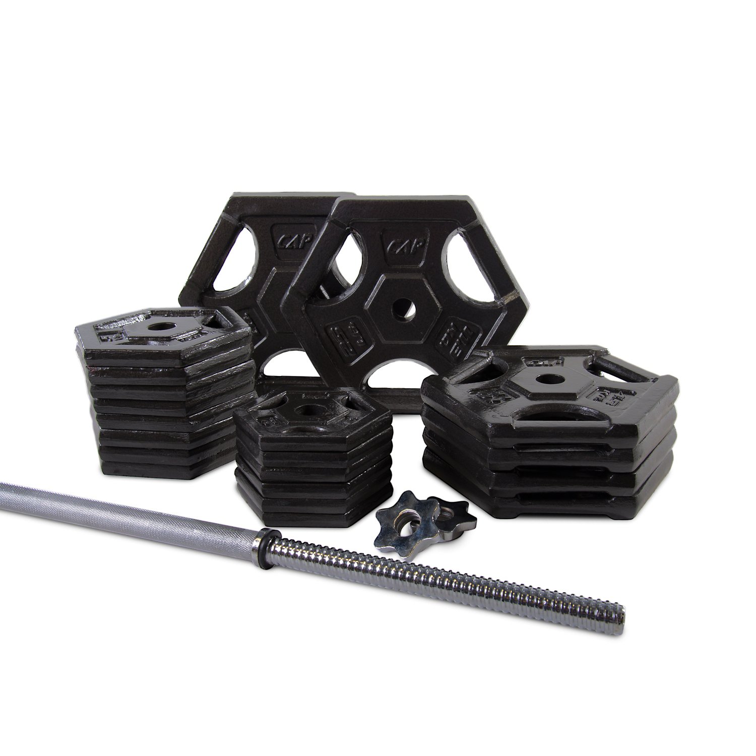 CAP Barbell 160 lb. Set with Threaded Bars Academy