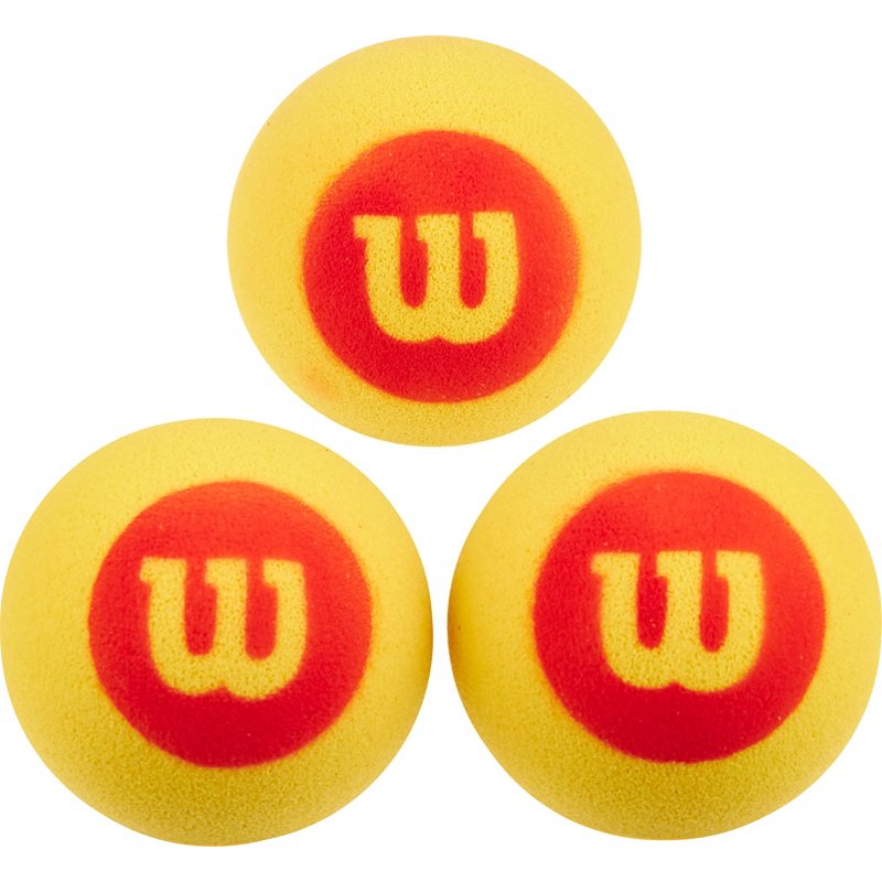 Wilson™ Youth Starter Foam Tennis Balls 3-Pack Yellow/Red - Tennis at Academy Sports