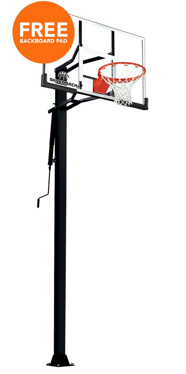 Silverback 54 in Inground Tempered-Glass Outdoor Basketball Hoop                                                                 - view number 2