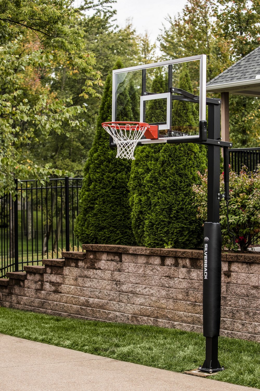 Silverback 54 in Inground Tempered-Glass Outdoor Basketball Hoop - view number 2