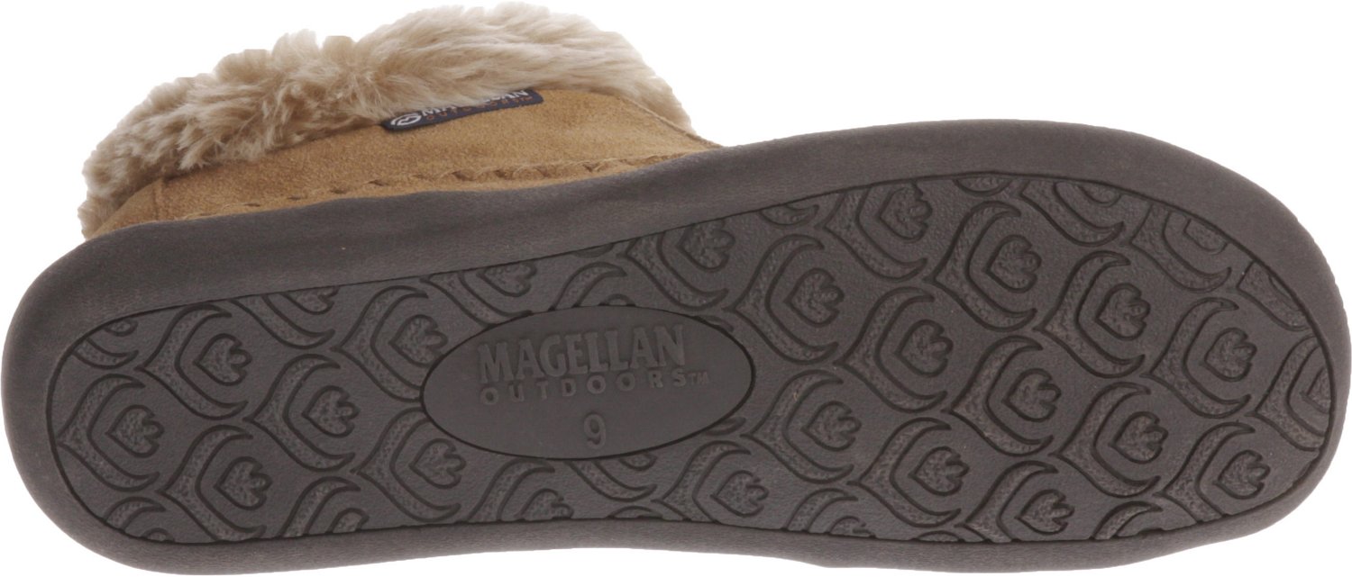 Magellan Women's Faux Fur Collar Bootie Slipper Academy