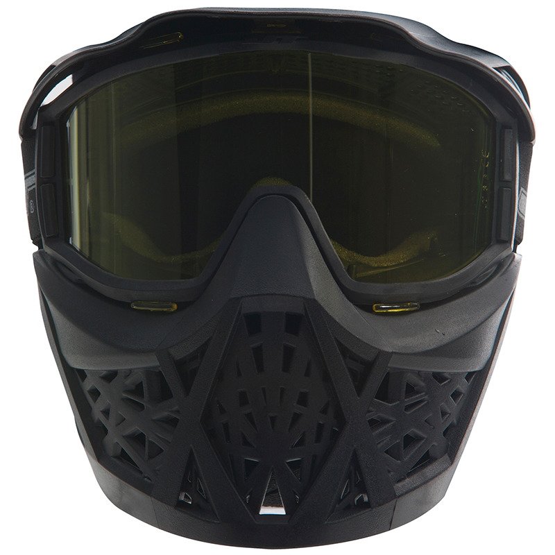 JT PAINTBALL FACE MASK WITH GOGGLES IN BLACK WITH WHITE SI 1090