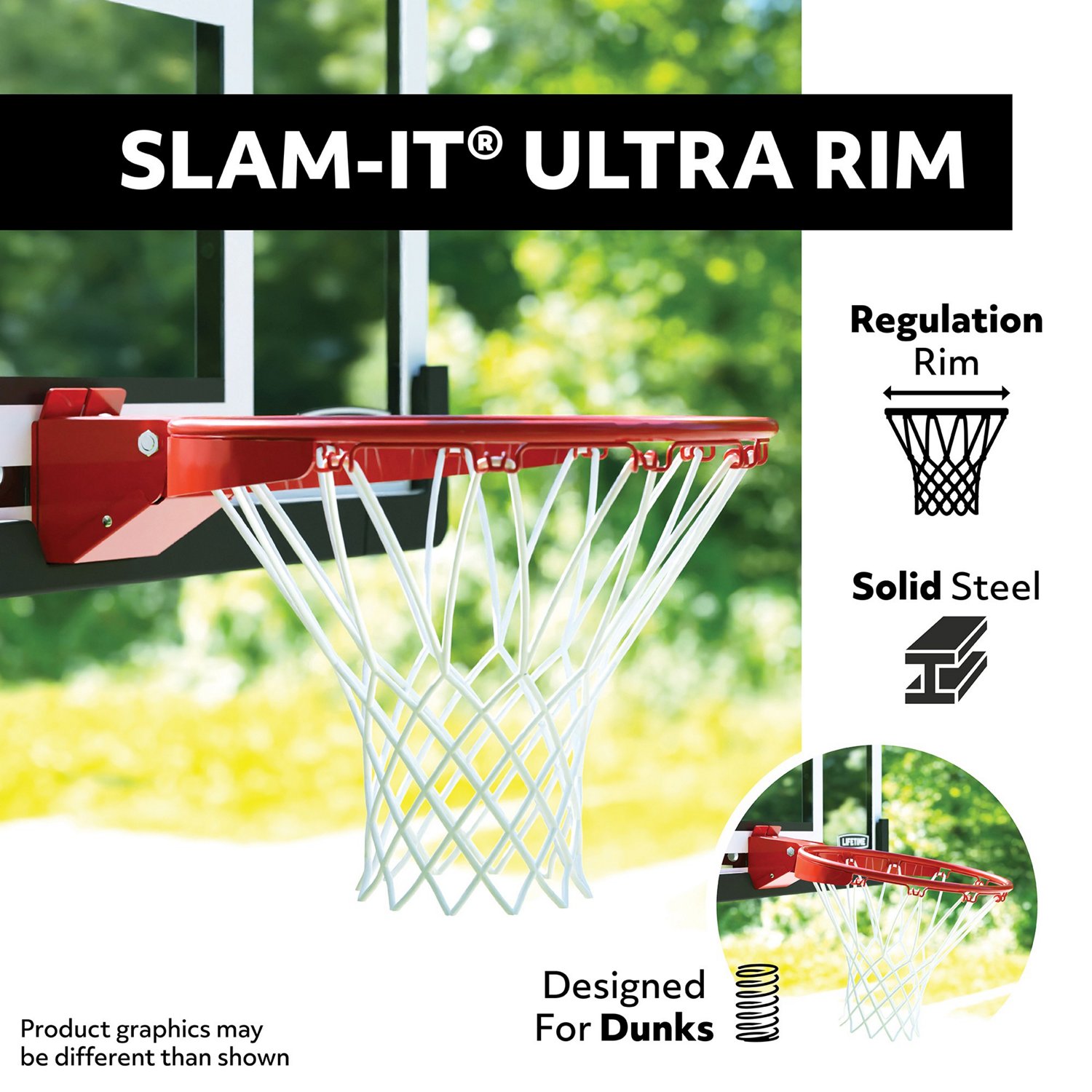 Lifetime 60 in Inground TemperedGlass Basketball Hoop Academy