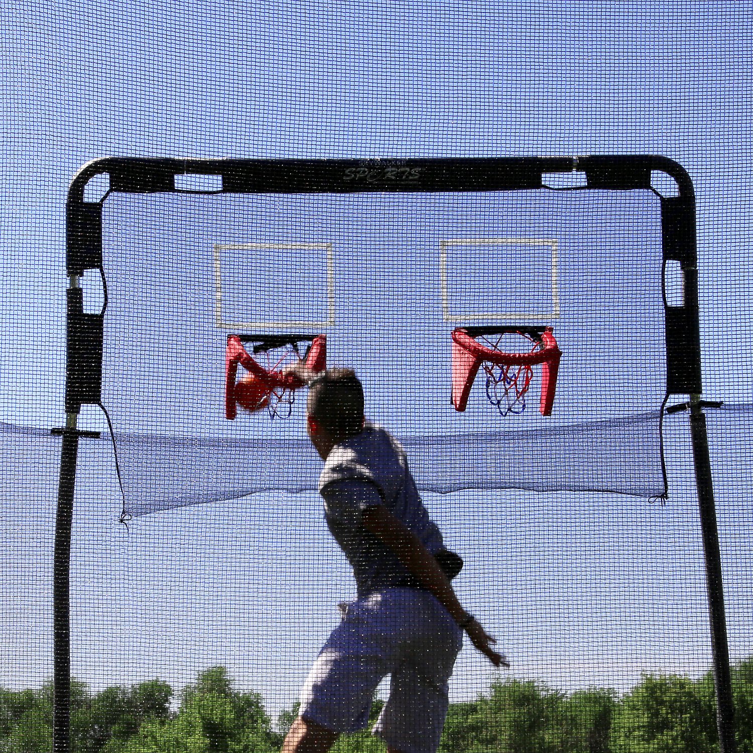 Skywalker Trampolines Double Basketball Hoop for 12' Trampolines Academy