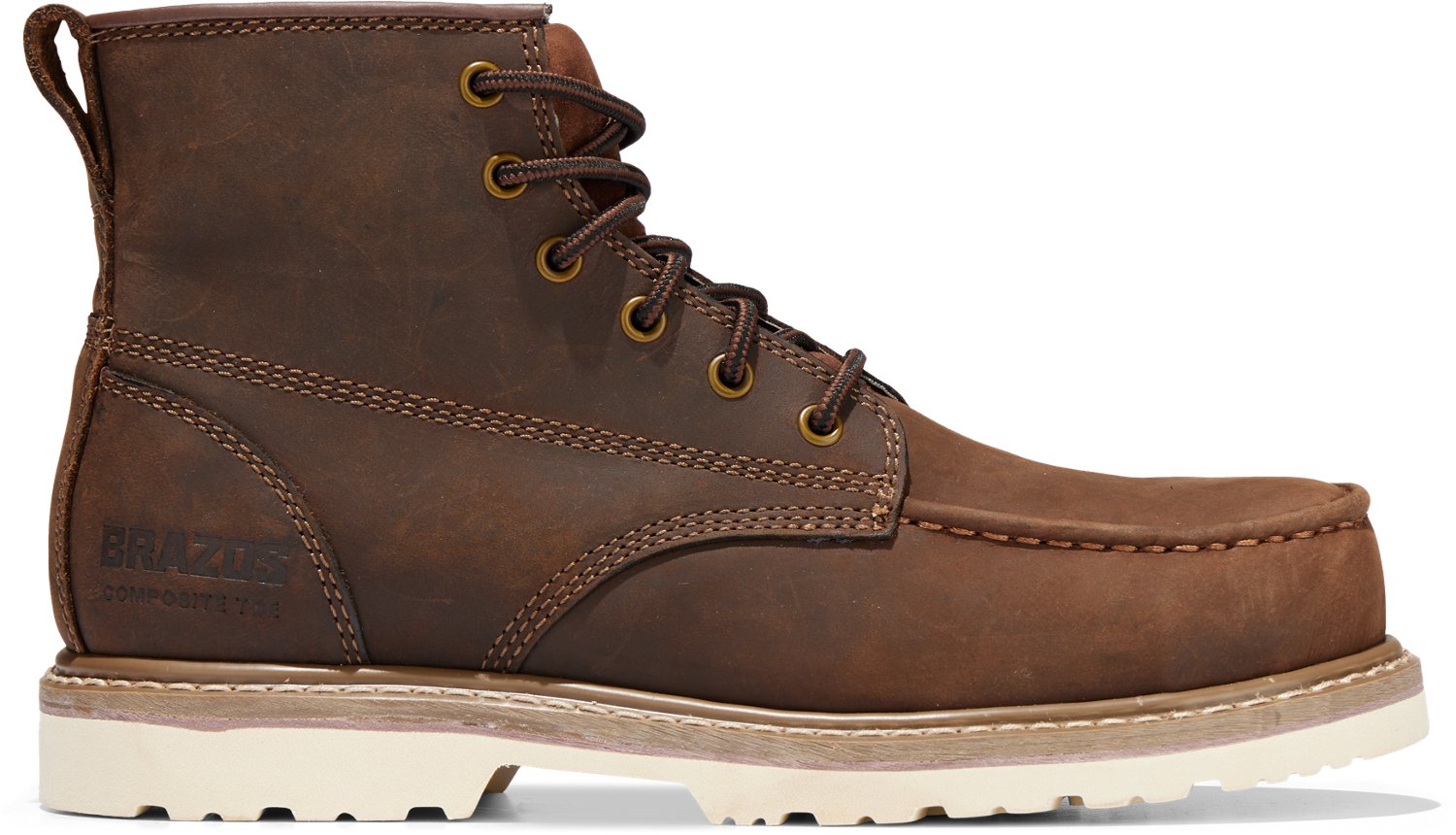 Brazos Men's Wyatt EH Composite Toe Lace Up Work Boots