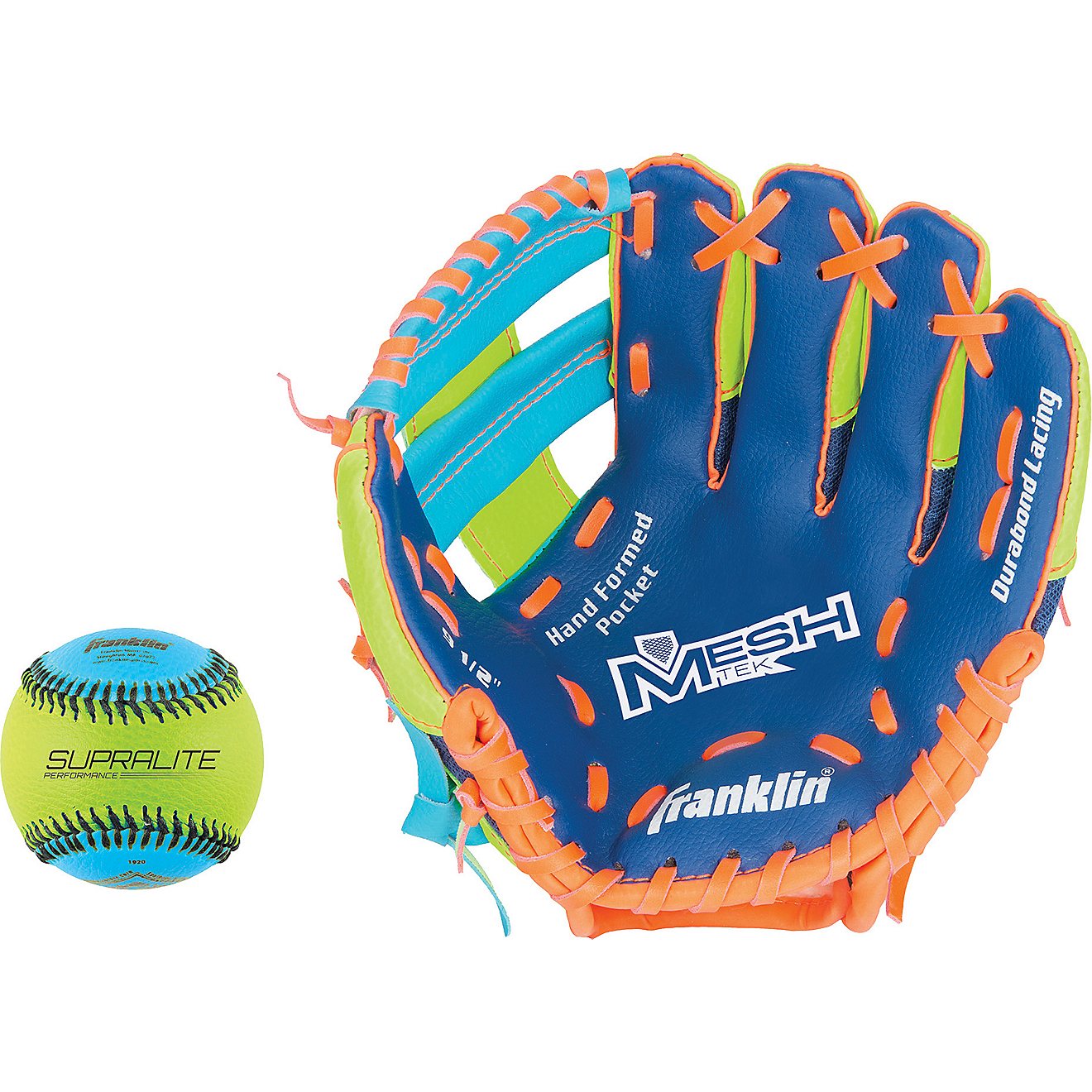 Franklin Youth Meshtek 9.5" T-ball Glove with Ball                                                                               - view number 2