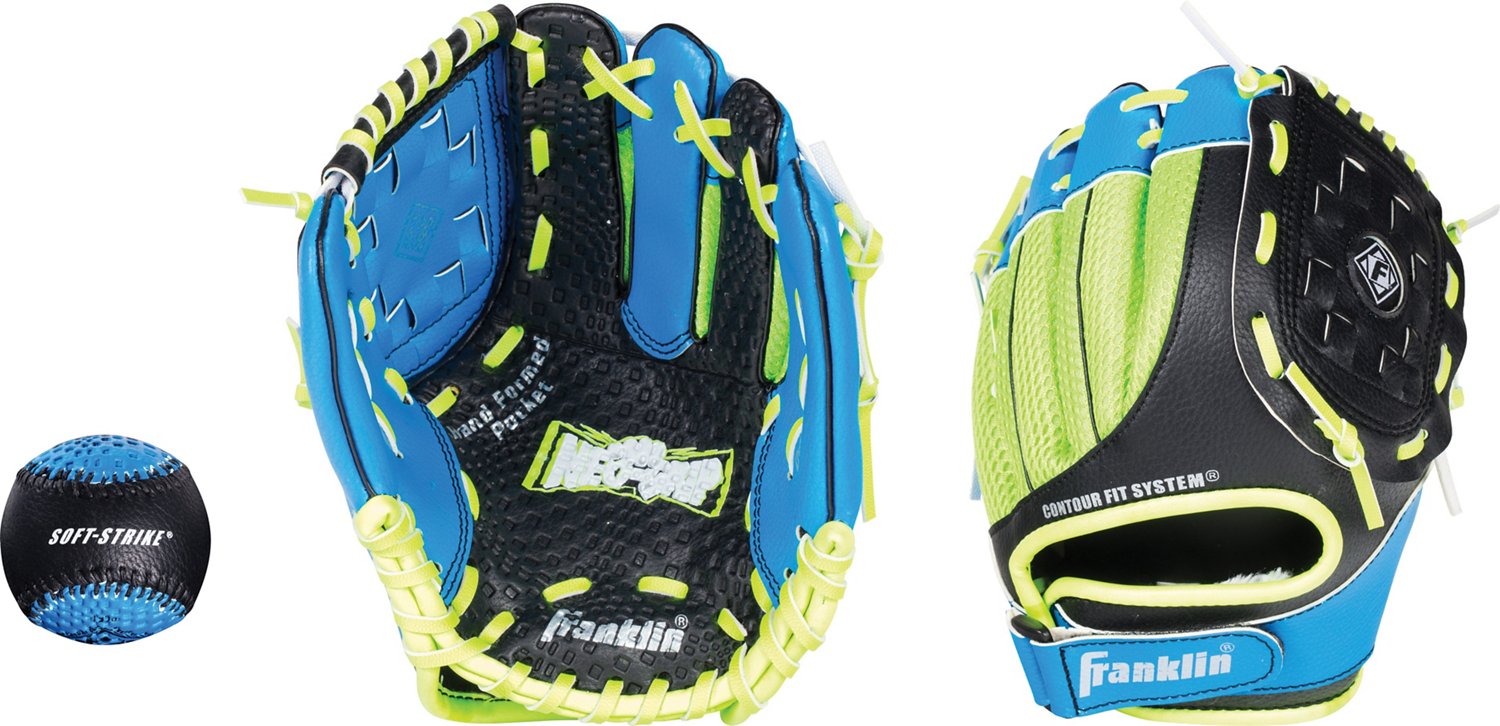 Franklin Youth NeoGrip® Series 9.5" Tball Glove with Ball Academy