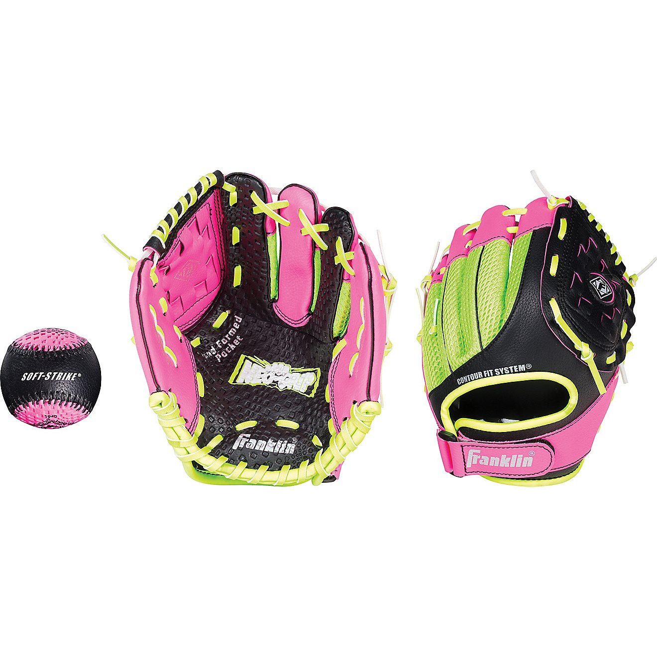 Franklin Youth Neo-Grip® Series 9.5" T-ball Glove with Ball                                                                     - view number 1