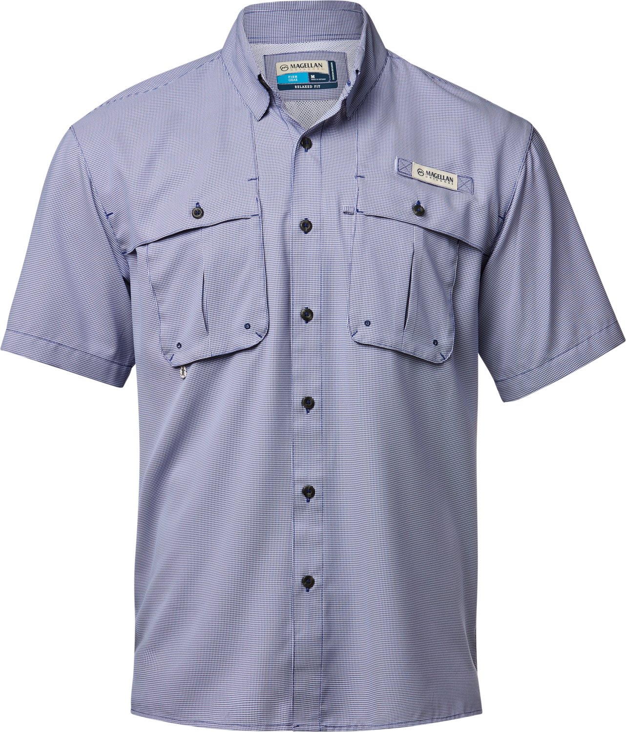 Magellan Outdoors Men's Aransas Pass Mini Check Short Sleeve Shirt - view number 1