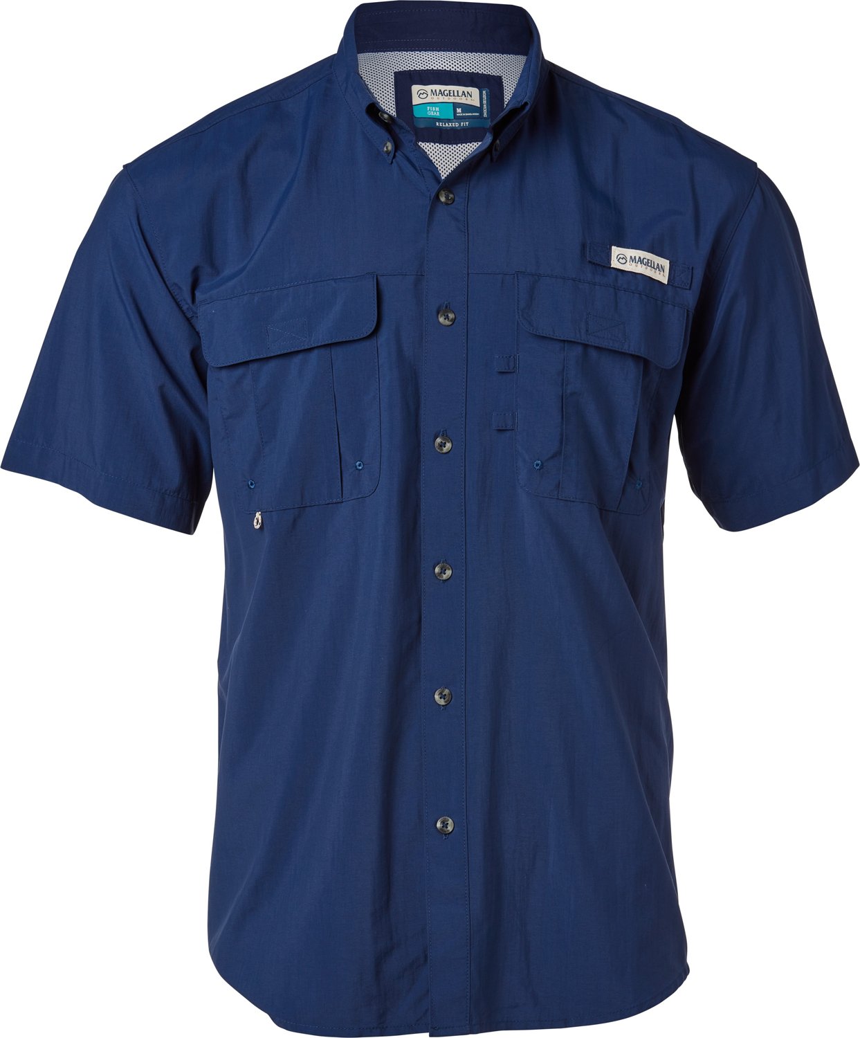 Magellan Outdoors Men's Laguna Madre Solid Short Sleeve Fishing Shirt