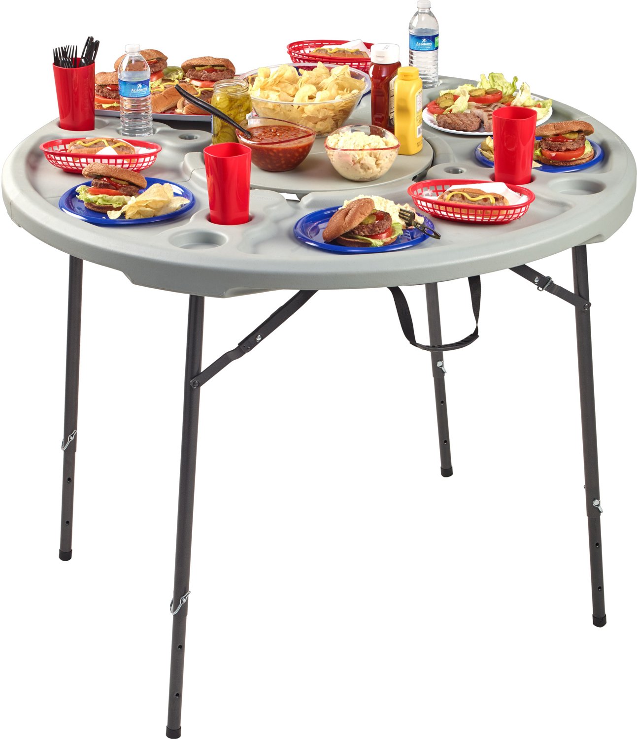 Academy Sports + Outdoors 4 ft Round Folding Cookout Table                                                                       - view number 7